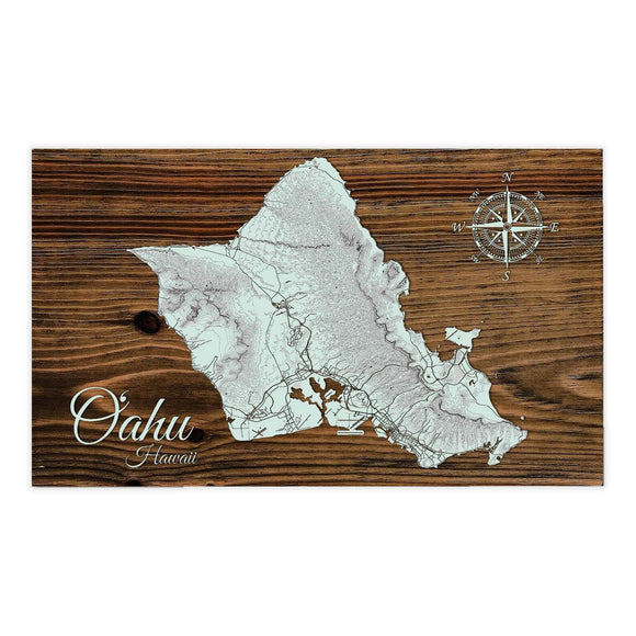 Oahu Island Seaglass Map 