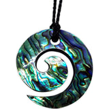 Mauna Kai Carved Paua Koru Necklace