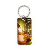 PCC Rectangle Hawaii Couple Key Chain - The Hawaii Store