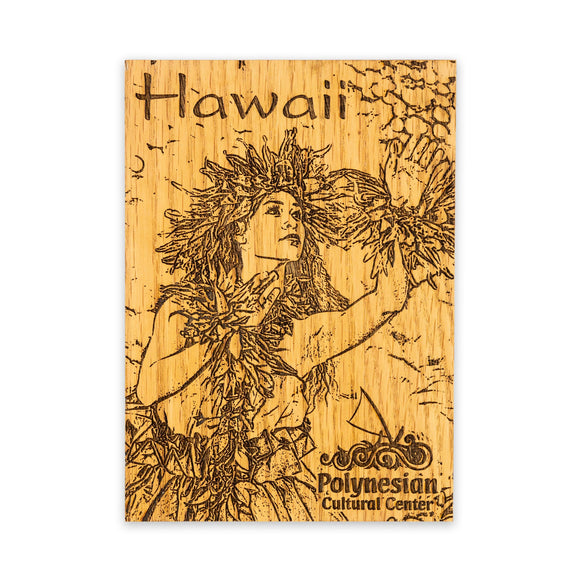  Hawaii Hula Wooden Post Card- 5