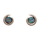 Ariki Paua & Palladium Koru Stud Earrings