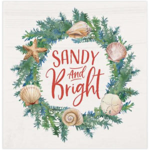 "Sandy and Bright" Pine Wood Standing Word Block