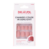 Del Sol "Rouge Goddess" Color-changing Manicure Nails- Pink to Deep Pink