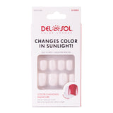 Del Sol "Snow White Red" Color-changing Manicure Nails- White to Red