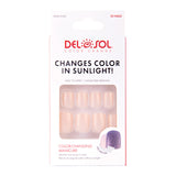 Del Sol Color-Changing Manicure Nails- Purple to Champagne