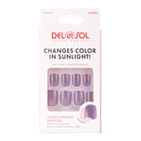 Del Sol Color-Changing Manicure Nails- Purple to Champagne