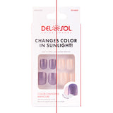 Del Sol Color-Changing Manicure Nails- Purple to Champagne