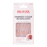 Del Sol "Mist and Shine" Manicure Nails- Rose Pink to Ruby Red