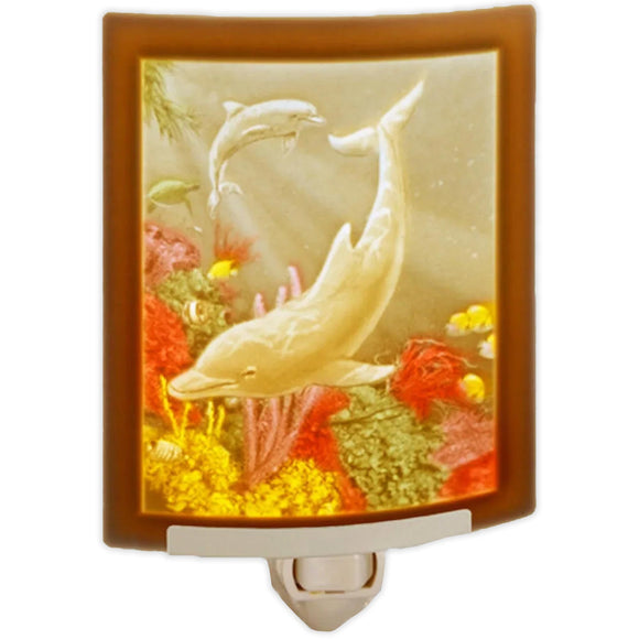 Porcelain Garden “Dolphins” Night Light