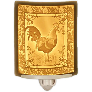 Porcelain Garden “Rooster” Night Light