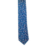 Pineapple Palaka "Blue Ahi" Modern Silk Necktie 