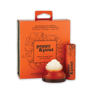 Poppy & Pout "Blood Orange Mint" Lip Care Duo Gift Set