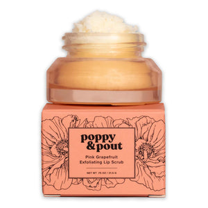 Poppy & Pout Pink Grapefruit Lip Scrub