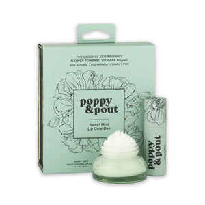 Poppy & Pout Sweet Mint Duo Lip Care Gift Set 