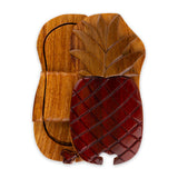 Intarsia Wooden Pineapple Puzzle Box