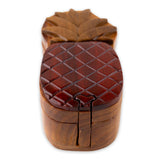 Intarsia Wooden Pineapple Puzzle Box