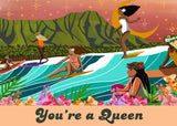 Surf Shack "You're a Queen" Puzzle Postcard, 48-Pieces