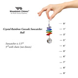 Woodstock Chimes "Rainbow Cascade" Crystal Ball Suncatcher