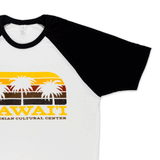 Polynesian Cultural Center "Hawaii Sun Bars" 100% Cotton Raglan Shirt