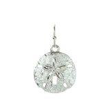 Rain-Shiny-Silver-Textured-Sand-Dollar-Cut-Out-Post-Dangle-Earrings