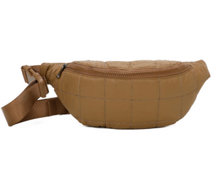 Ampere Creations Riley's Puffer Bum Fanny Belt Bag Bag- Tan