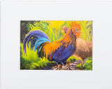 "Rooster" Matted Print by Antoinette Powell