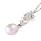 Sterling Silver White Pearl "Lehua" Pendant with 18-Inch Chain