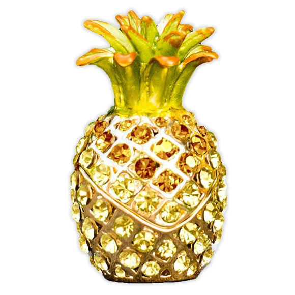 Small Yellow Swarovski Crystal Pineapple Box