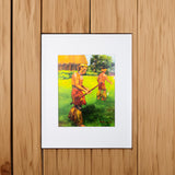 "Samoan Fireknife" Matted Print by Antoinette Powell- 11" x 14" - The Hawaii Store