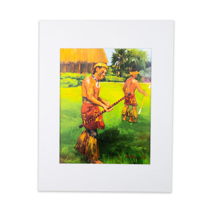 "Samoan Fireknife" Matted Print by Antoinette Powell- 11" x 14" - The Hawaii Store