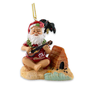 Santa On The Beach Christmas Ornament - The Hawaii Store