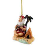 Santa On The Beach Christmas Ornament - The Hawaii Store