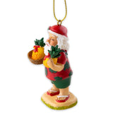 "Santa's Bounty" Hand-painted Hawaiian Christmas Ornament- Side View