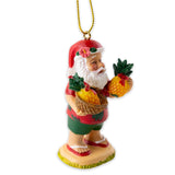 "Santa's Bounty" Hand-painted Hawaiian Christmas Ornament - Side View