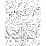 Sample outlines to color in Sharks & Rays Educational Coloring Book