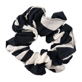 Black and White Hibiscus-Print-Scrunchie