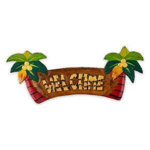 Hand-Painted "Welcome" Palm Trees Wall Art Sign- 12''