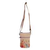 Cott N Curls "Corals" Slim Sling Bag with Strap Fully Extended