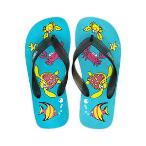 Kaka'ako Kasuals Waimanu Blue Slippers (Flip Flops)