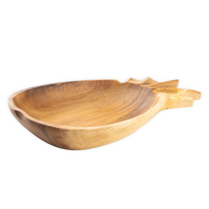 Solid Acacia Wood Pineapple-Shaped Dish- 13