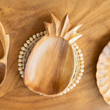 Solid Acacia Wood Pineapple-Shaped Dish- 13