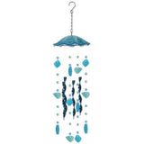 Sunset Vista Blue Glass Jellyfish Wind Chime- 30''