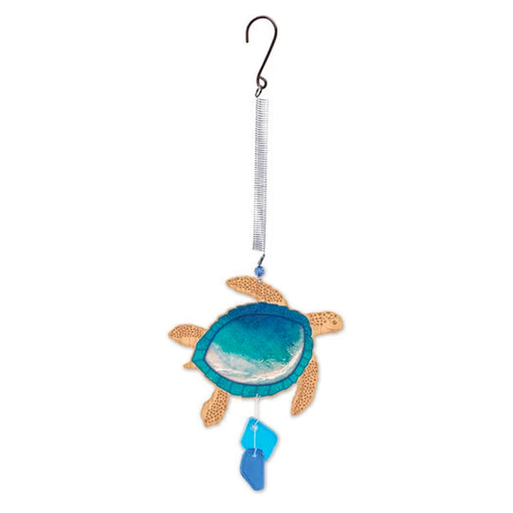 Sunset Vista Bouncy Sea Turtle Wood Wind Chime