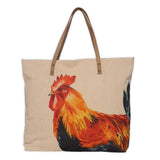 Cott n Curls "Maran Rooster" Handmade Canvas Tote Bag