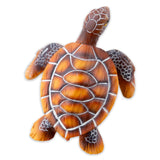 Hand-carved Wood Hawaiian Sea Turtle- View from Above