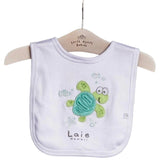 Earth Nymph "Turtle" Laie, Hawaii Baby Bib on hanger