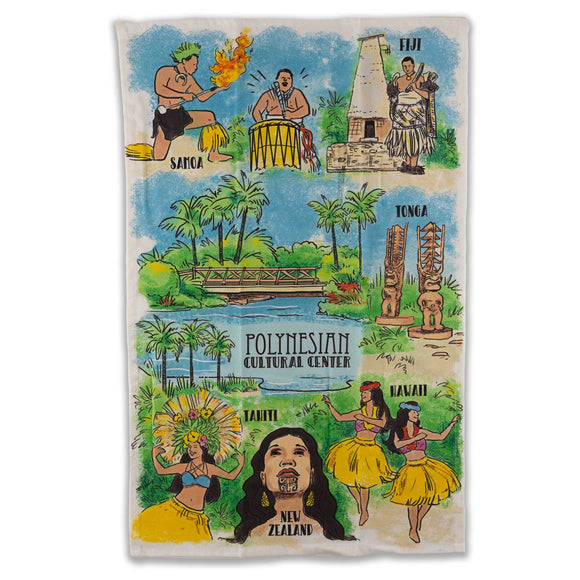 Art Studio Custom Polynesian Cultural Center Tea Towel 