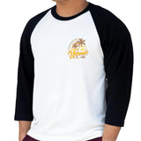 Polynesian Cultural Center "Hawaii Laie" Raglan Shirt, Black & White