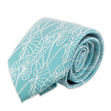 Pineapple Palaka "Kalo" Neck Tie- Teal & White