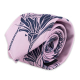 Pineapple Palka Lavender Ti Plant Pattern Neck Tie